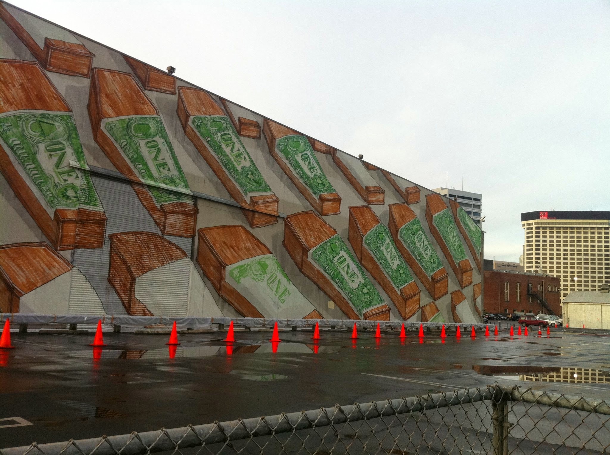 December 6, 2010 โ Large Scale Mural Dollar Bill Wall