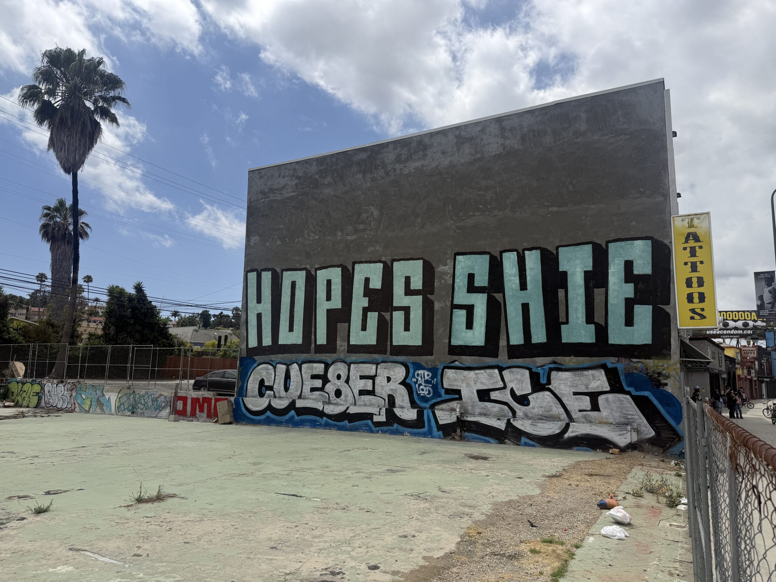 Blockbuster graffiti by HOPES and SHIE on Crenshaw Boulevard, Los Angeles, 2026