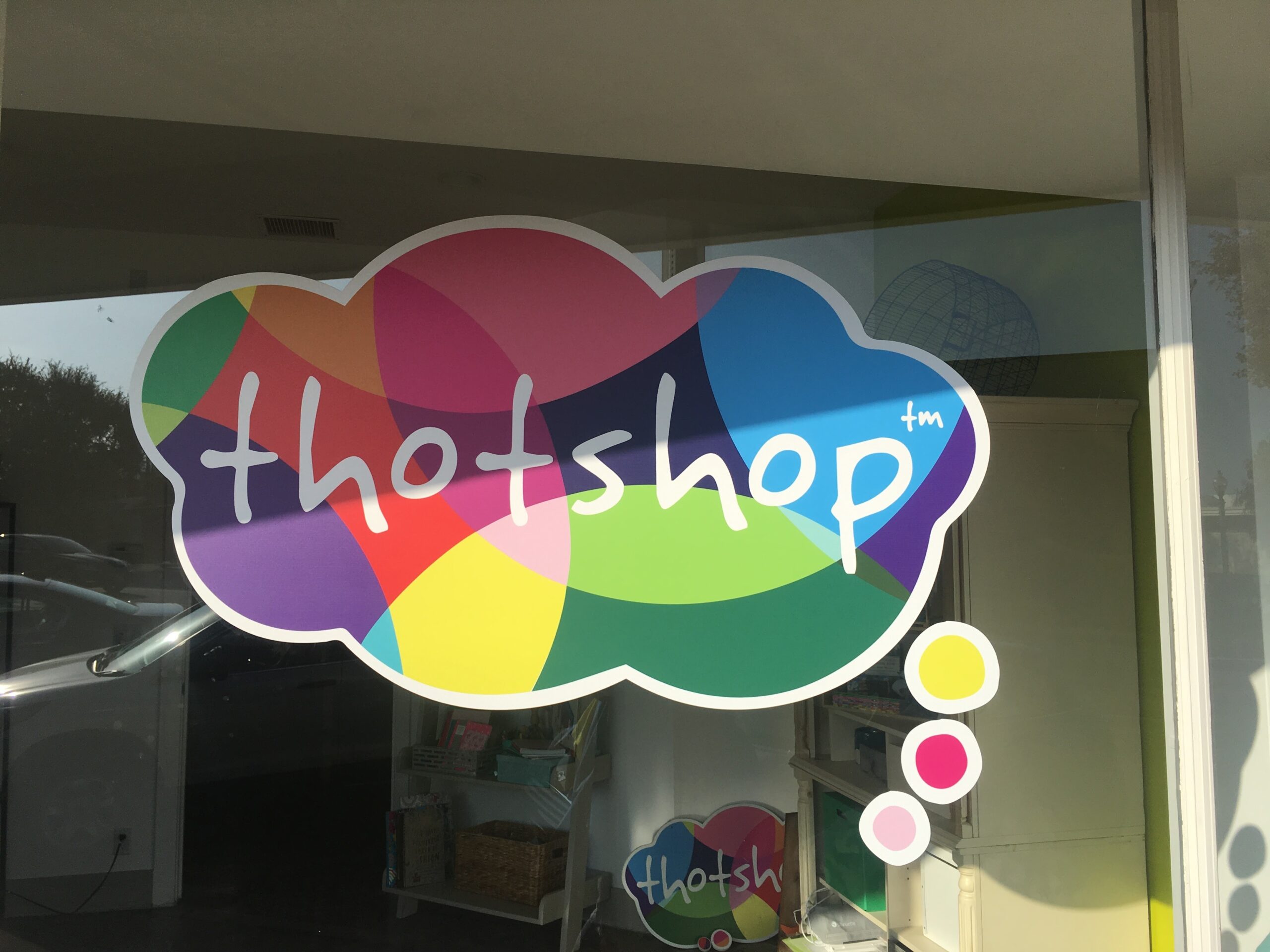 Commercial hand lettering vinyl decal on storefront window, Foothill Boulevard, La Cañada Flintridge, 2016