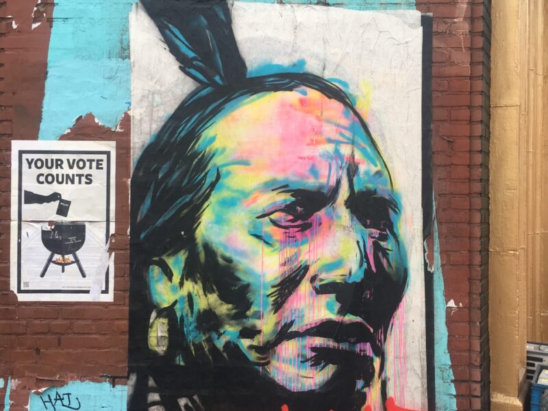 Portrait mural by VERN on Traction Avenue, Arts District, Los Angeles, 2016